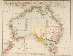 Australian ja Uuden-Seelannin kartta
